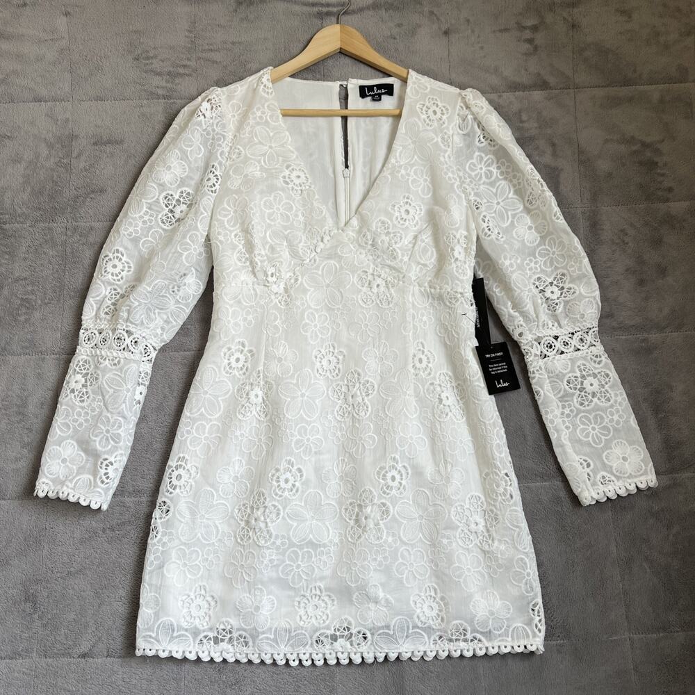 Lulu's White Lace Mini Dress